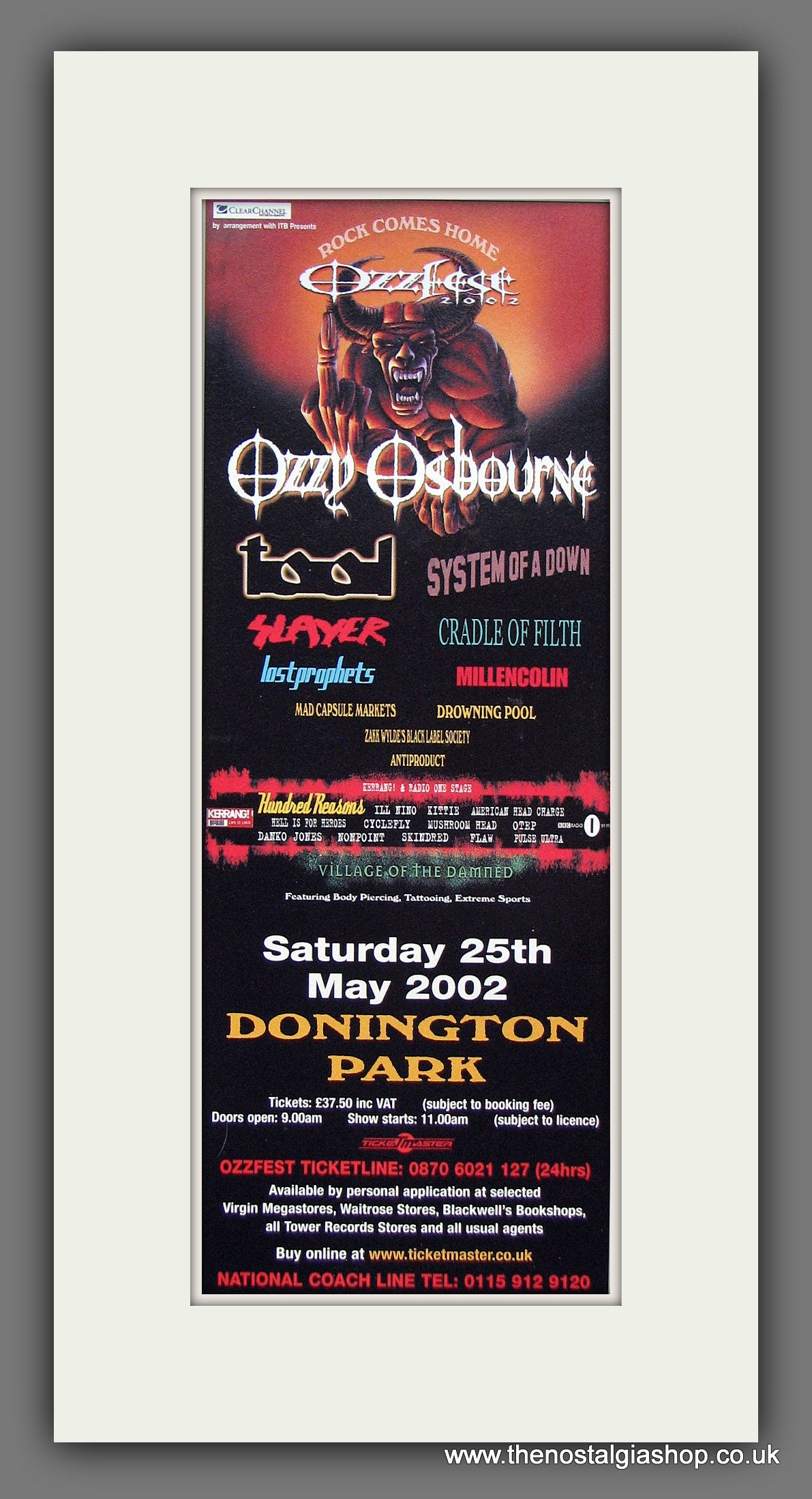 Ozzfest 2002. Ozzy Osbourne. Original Advert 2002 (ref AD400067)