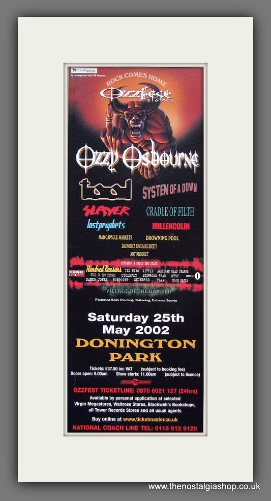 Ozzfest 2002. Ozzy Osbourne. Original Advert 2002 (ref AD400067)