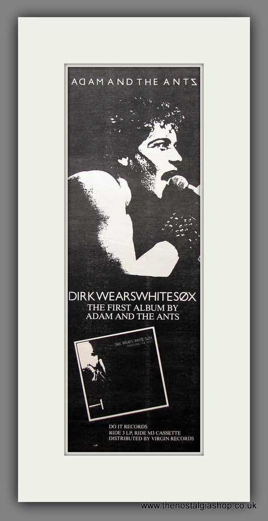 Adam Ant. Dirk Wears White Sox. Debut Album. Original Advert 1981 (ref AD200156)