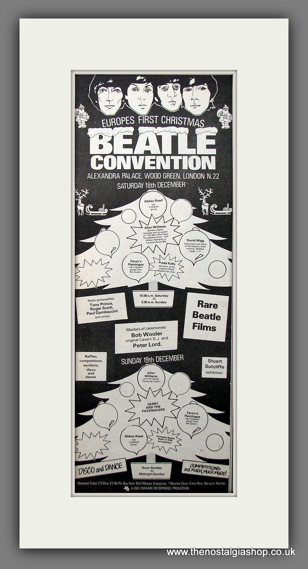 Beatle Convention. Europe's First. Original Advert 1976 (ref AD200164)