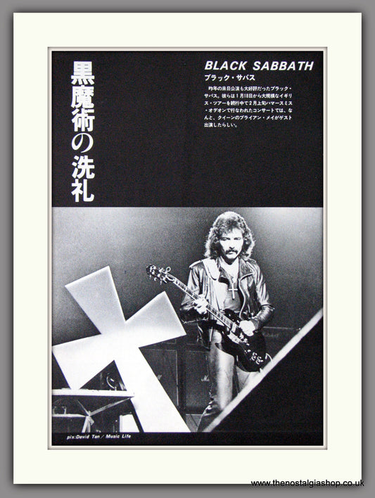 Black Sabbath. 1980's Rare Japanese Original Advert (ref AD51864)