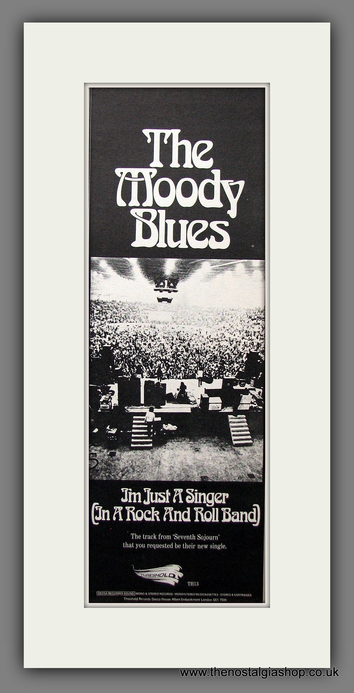Moody Blues. I'm Just A Singer. Original Advert 1973 (ref AD200182)