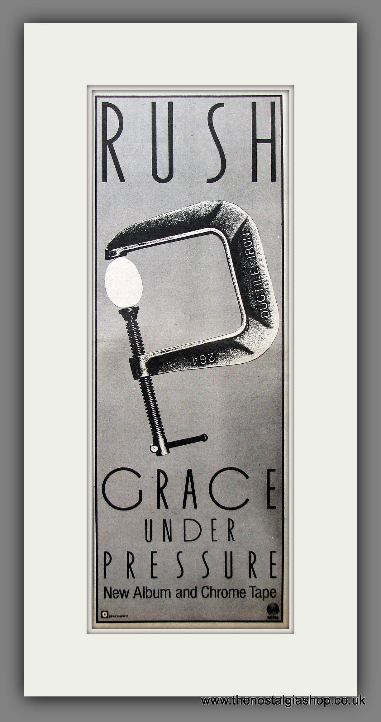 Rush. Grace Under Pressure. Original Advert 1984 (ref AD200186)