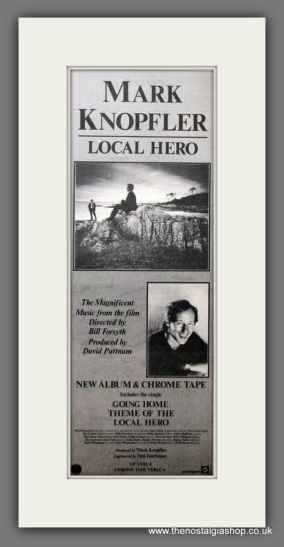 Mark Knopfler. Local Hero. Original Advert 1983 (ref AD200196)