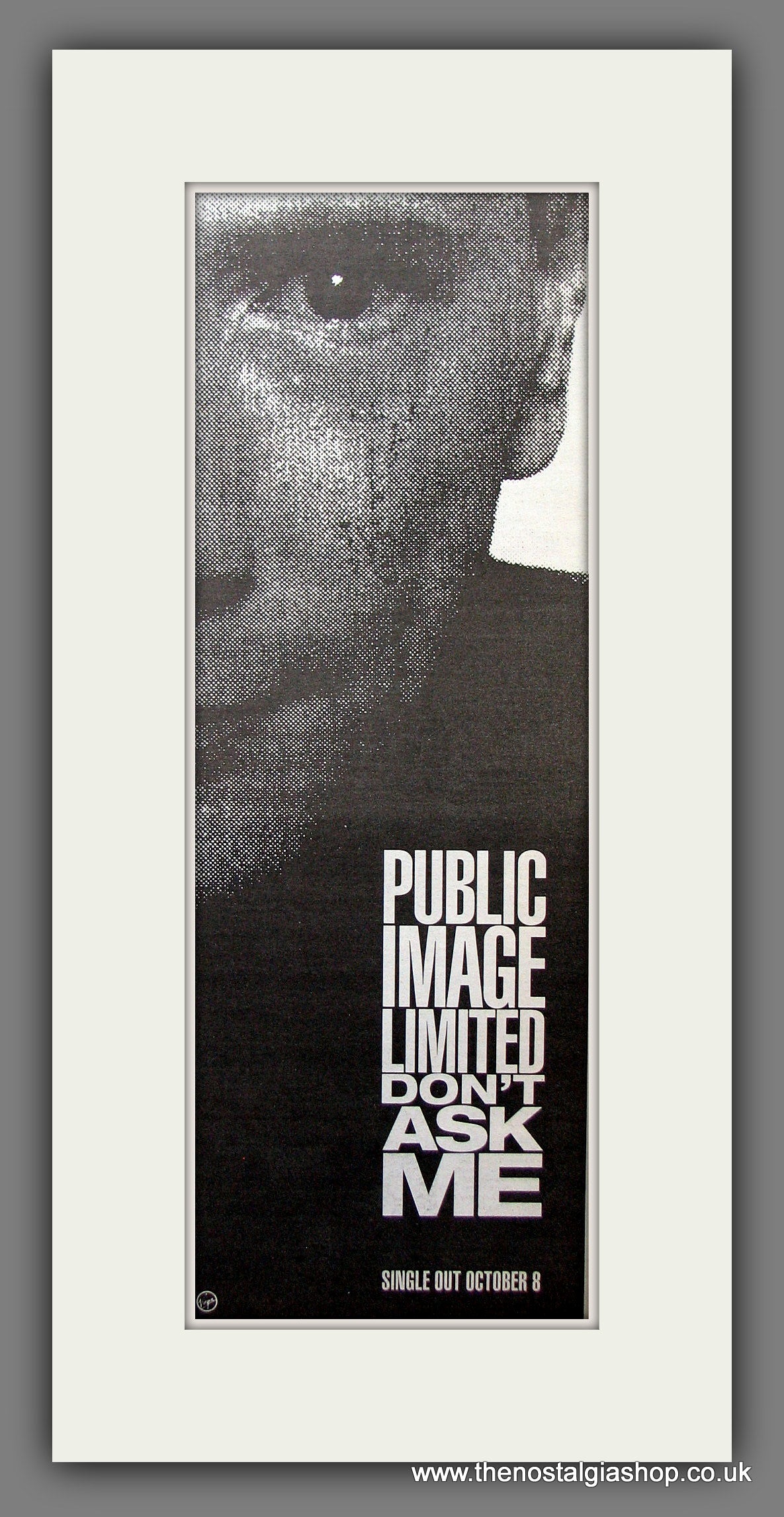 Public Image Limited. Don't Ask Me. Original Advert 1990 (ref AD200215)