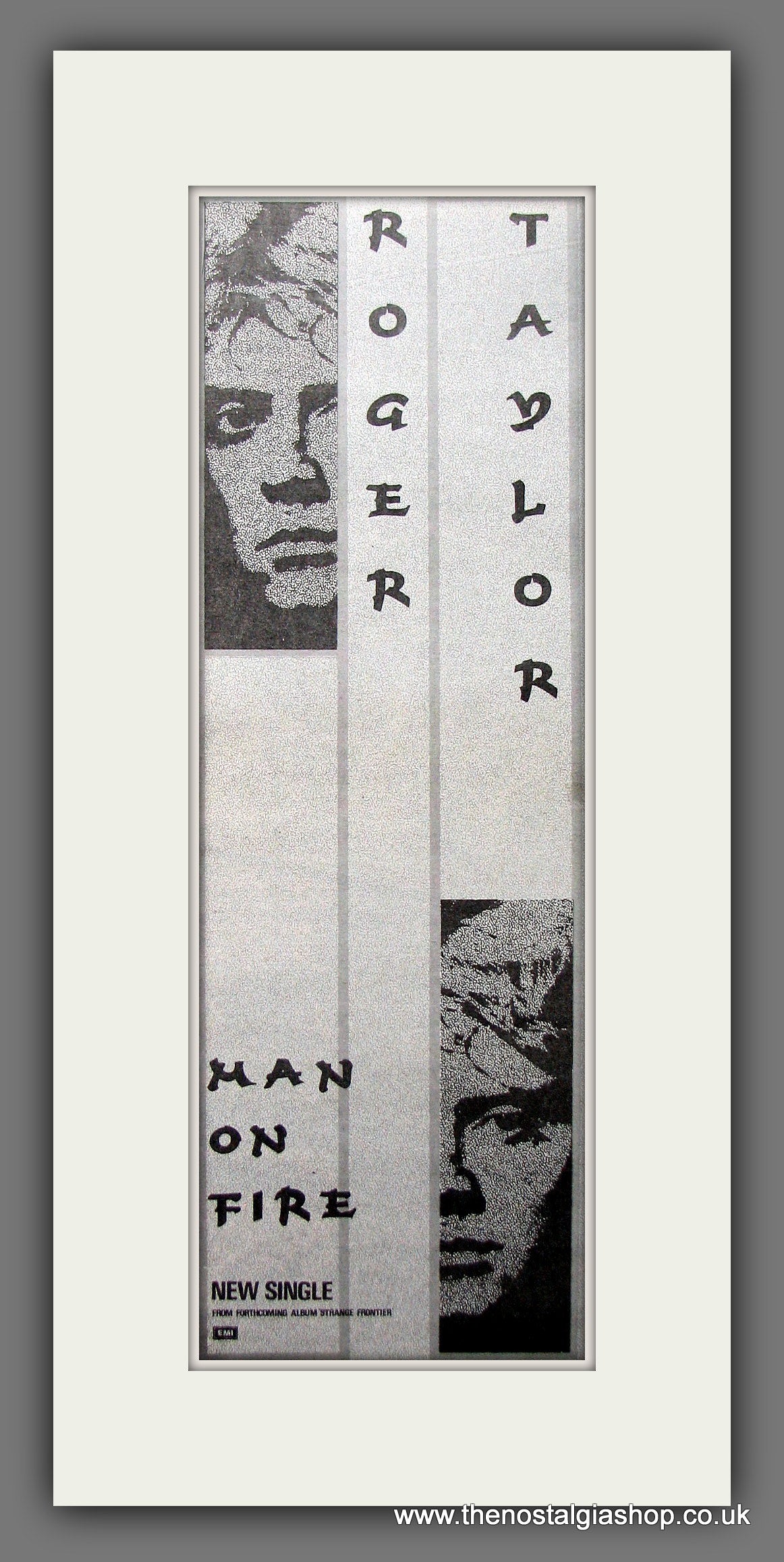 Roger Taylor. Man On Fire. Original Advert 1984 (ref AD200219)