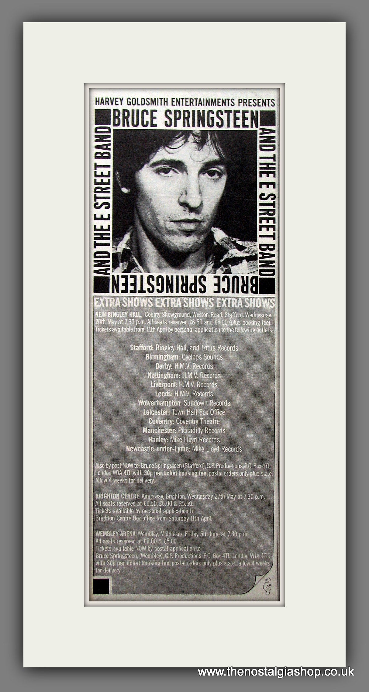 Bruce Springsteen. UK Tour. Original Advert 1981 (ref AD200229) – The ...