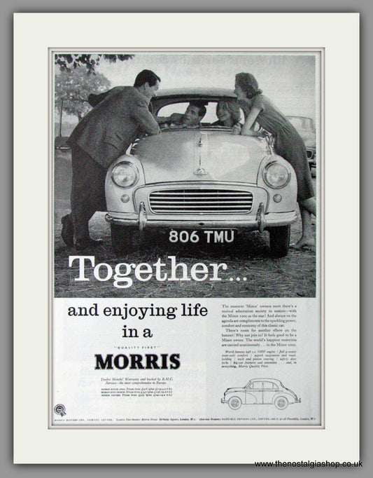 Morris Minor. Original Advert 1960 (ref AD11416)
