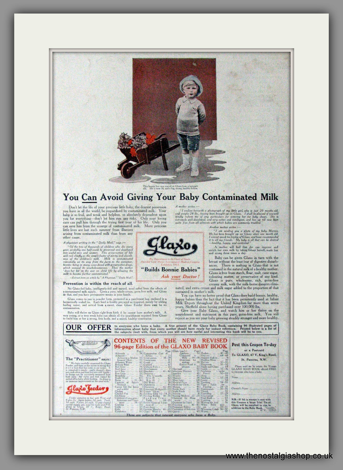 Glaxo. Builds Bonnie Babies. Original Advert 1915 (ref AD11422)