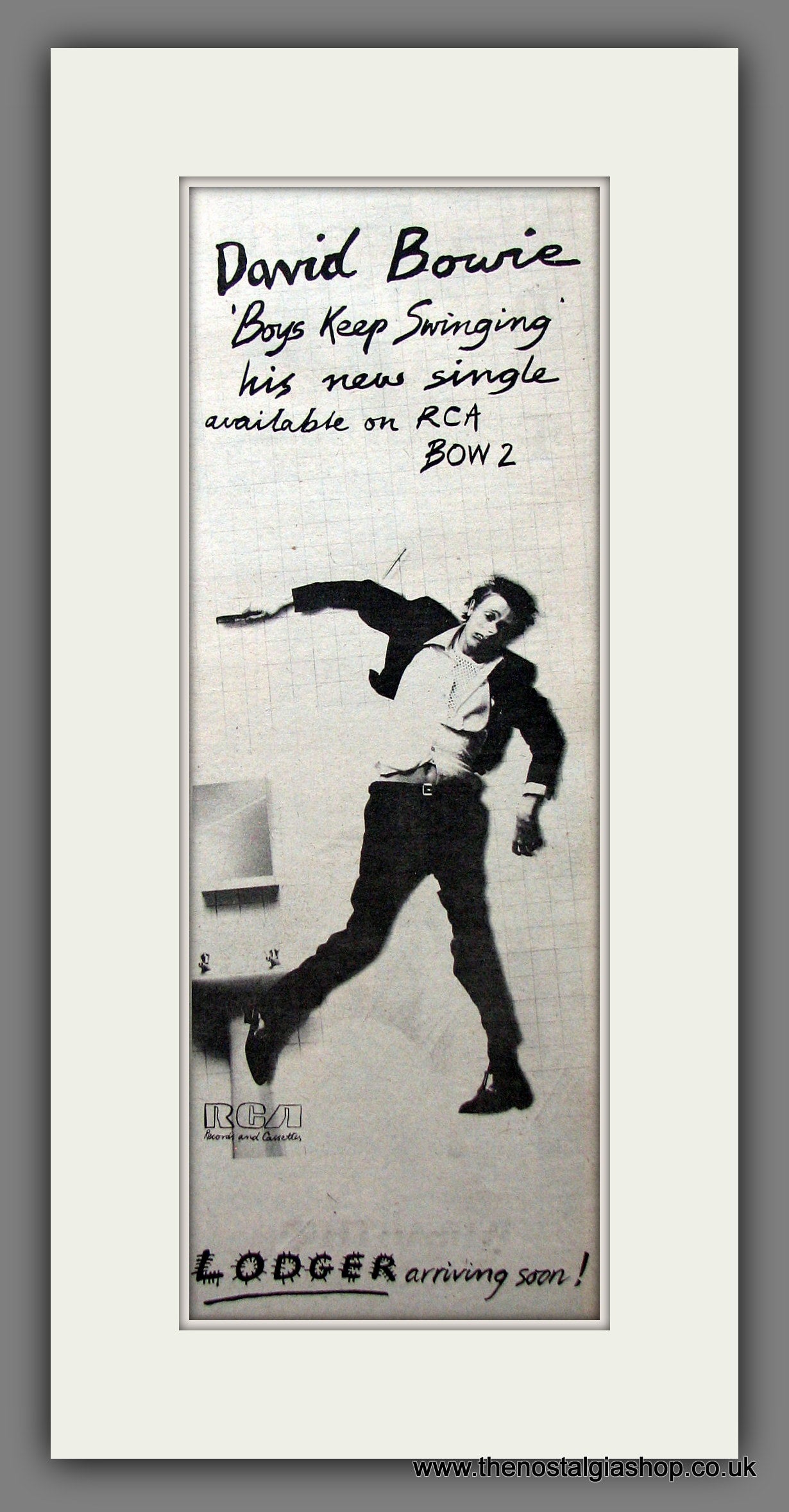 David Bowie. Lodger. Original Advert 1979 (ref AD200246)
