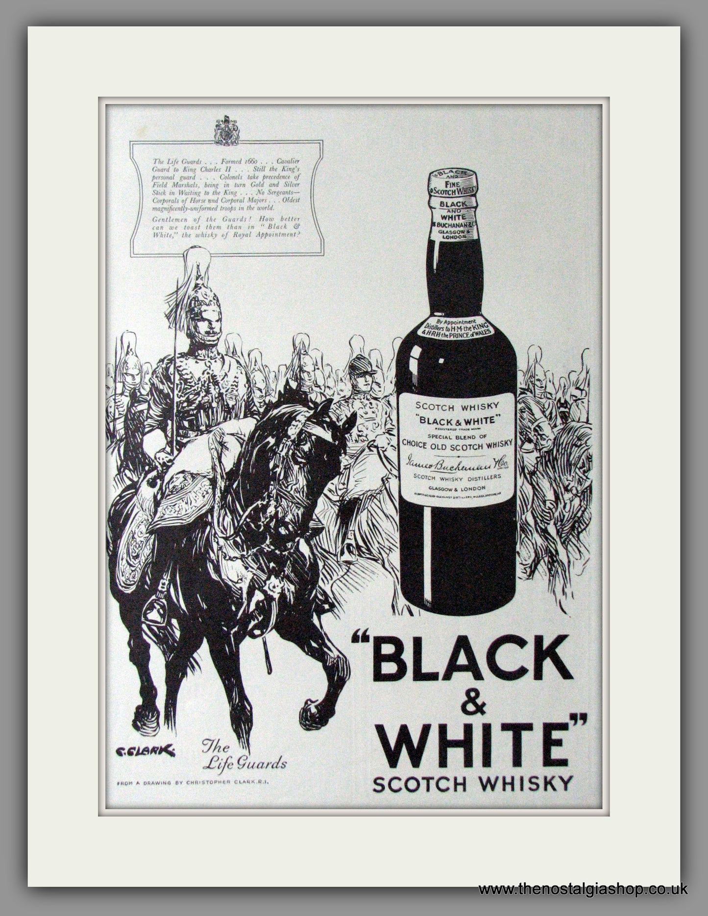 Black & White Scotch Whisky. Original Advert 1937 (ref AD11425)