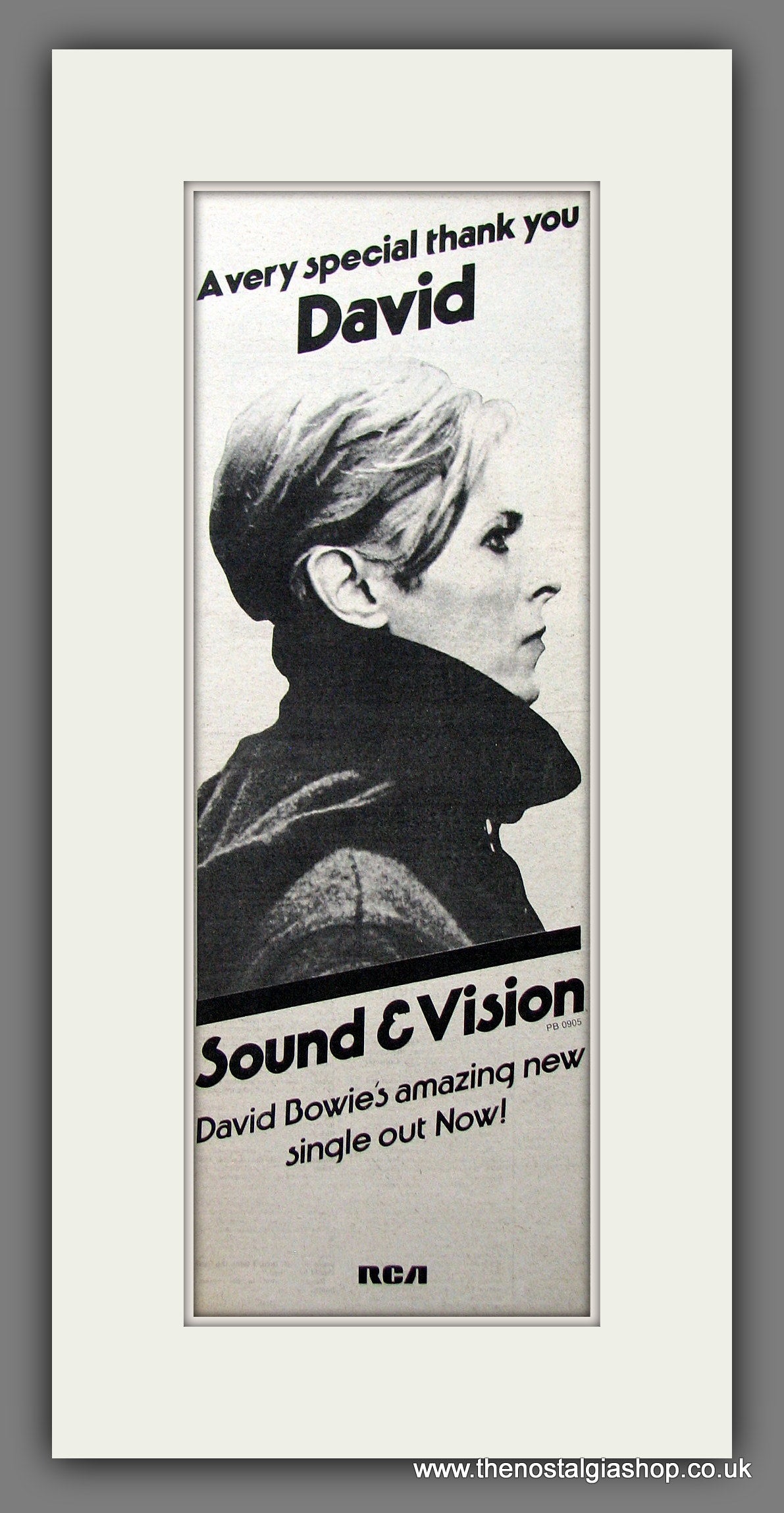 David Bowie. Sound And Vision. Original Advert 1977 (ref AD200247)
