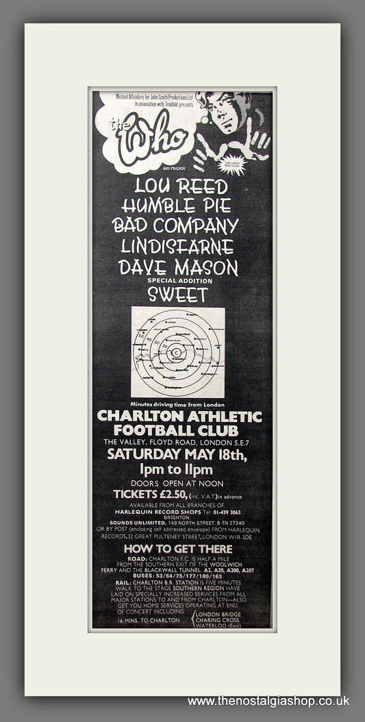 Who (The) And Friends. Original Advert 1974 (ref AD200269)