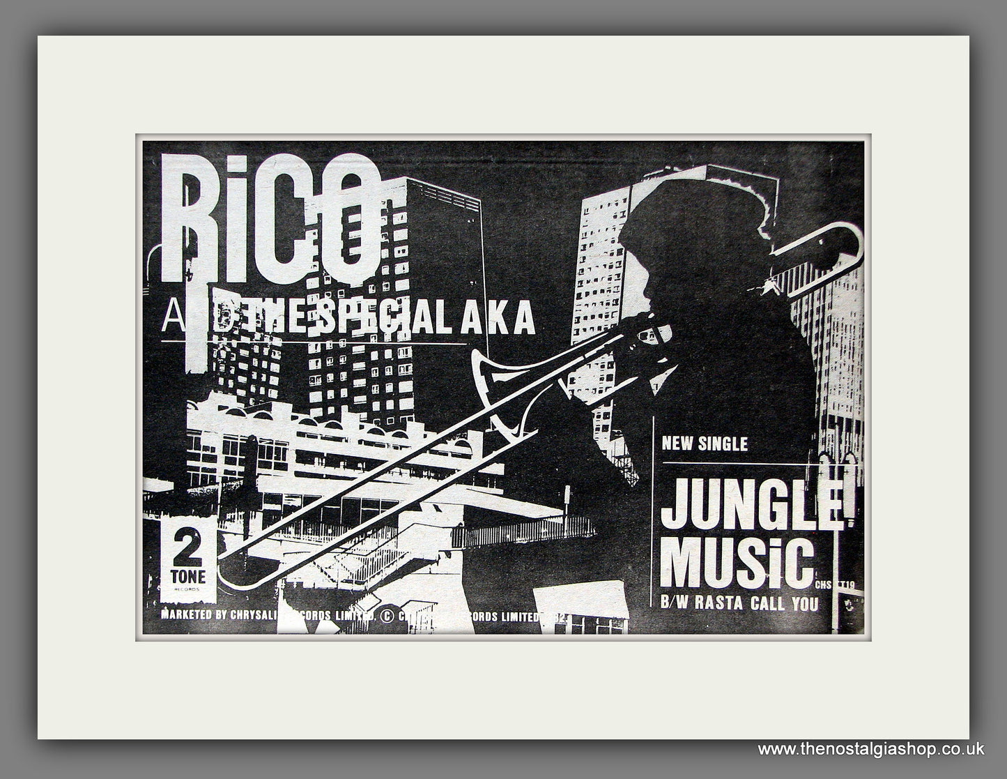 Special AKA with Rico. Jungle Music. Original Vintage Advert 1982 (ref AD56346)