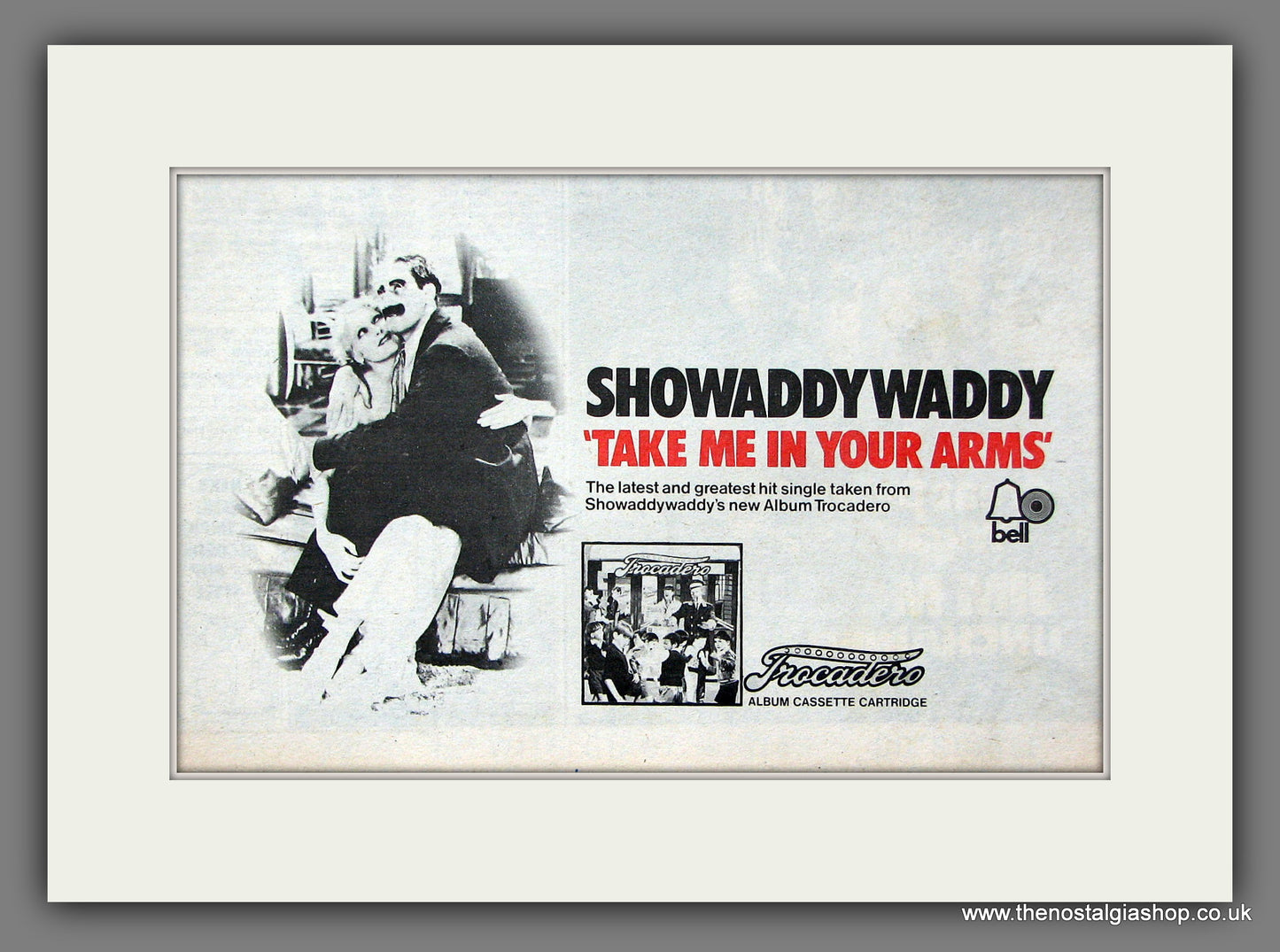 Showaddywaddy. Take Me In Your Arms. Original Vintage Advert 1976 (ref AD56361)
