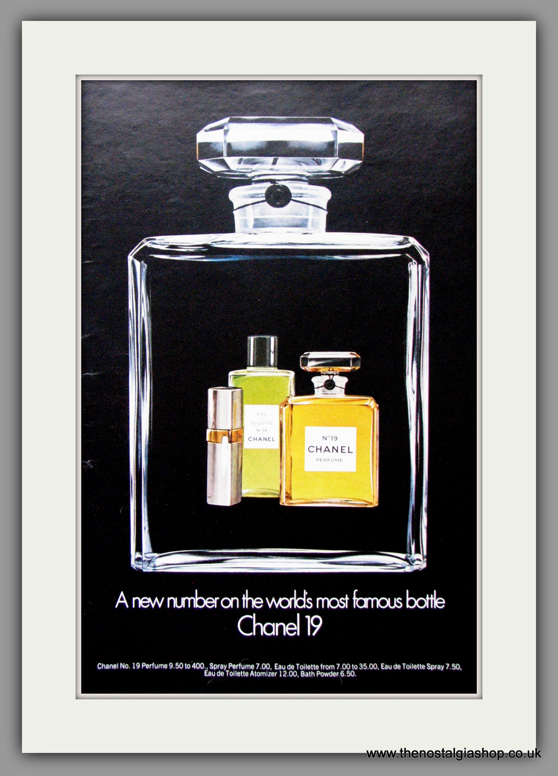 Chanel No.19 Perfume. Original Advert 1973 (ref AD52614) – The