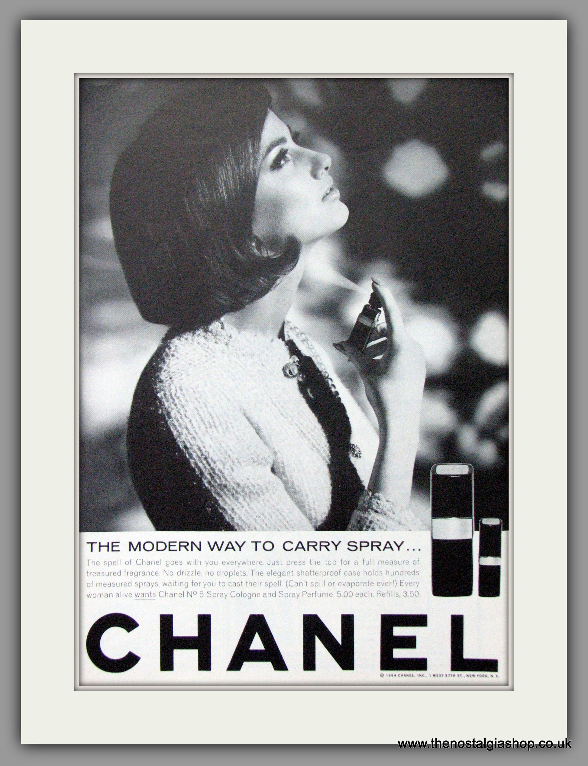 Chanel No.5 Spray. Original Advert 1964 (ref AD52617) – The Nostalgia Shop