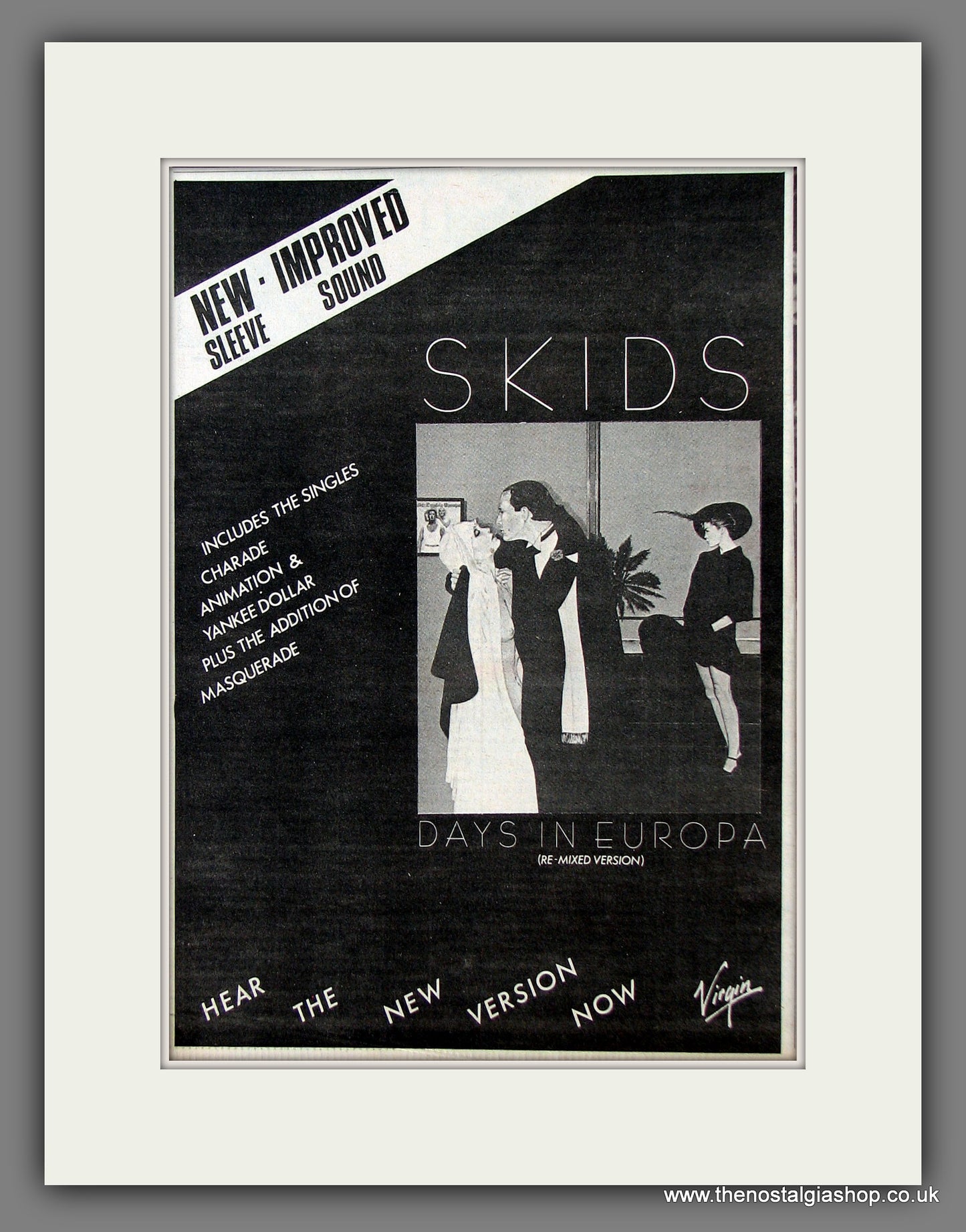 Skids Days In Europa. Original Vintage Advert 1980 (ref AD56386)