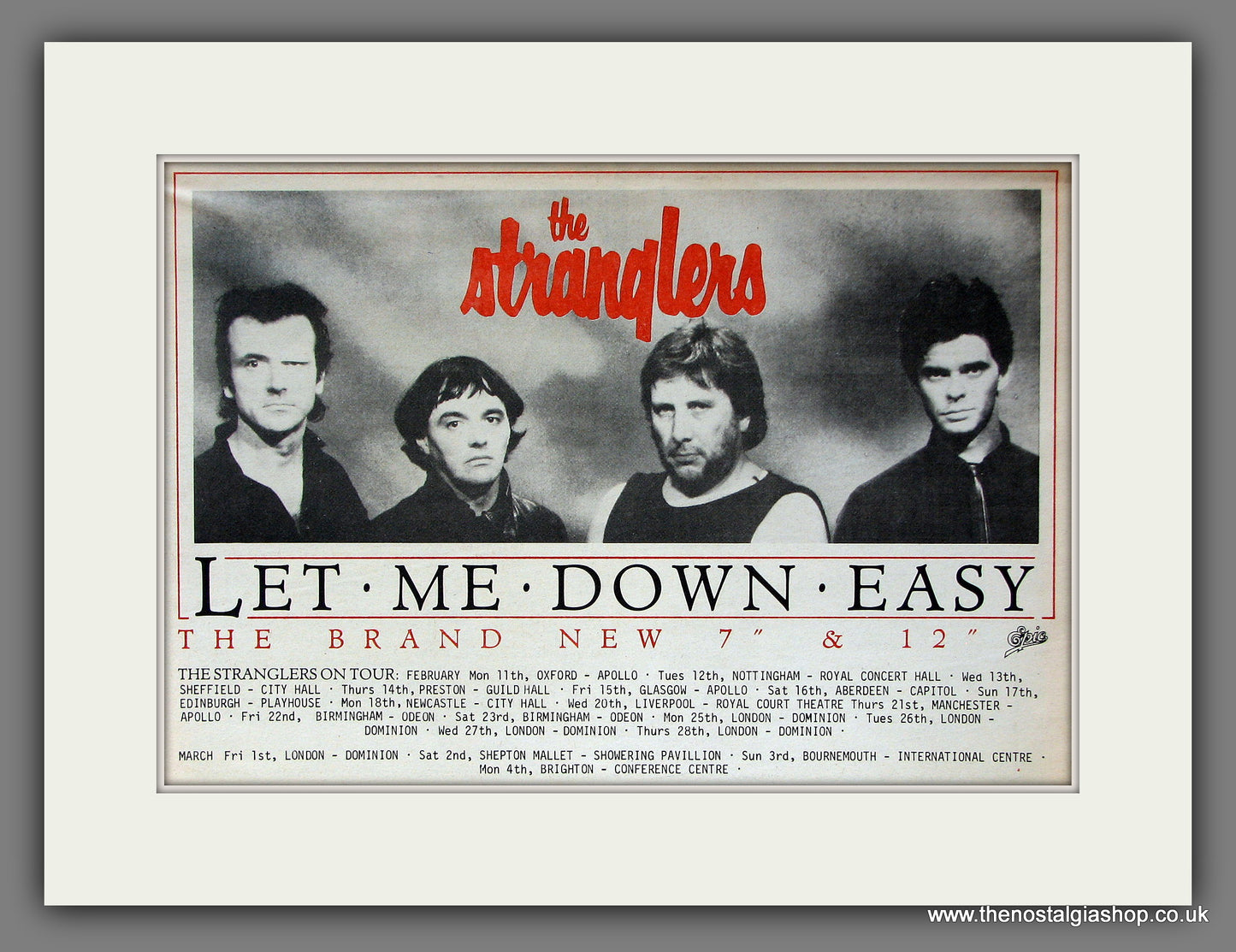 Stranglers (The) Let Me Down Easy. Original Vintage Advert 1985 (ref AD56395)