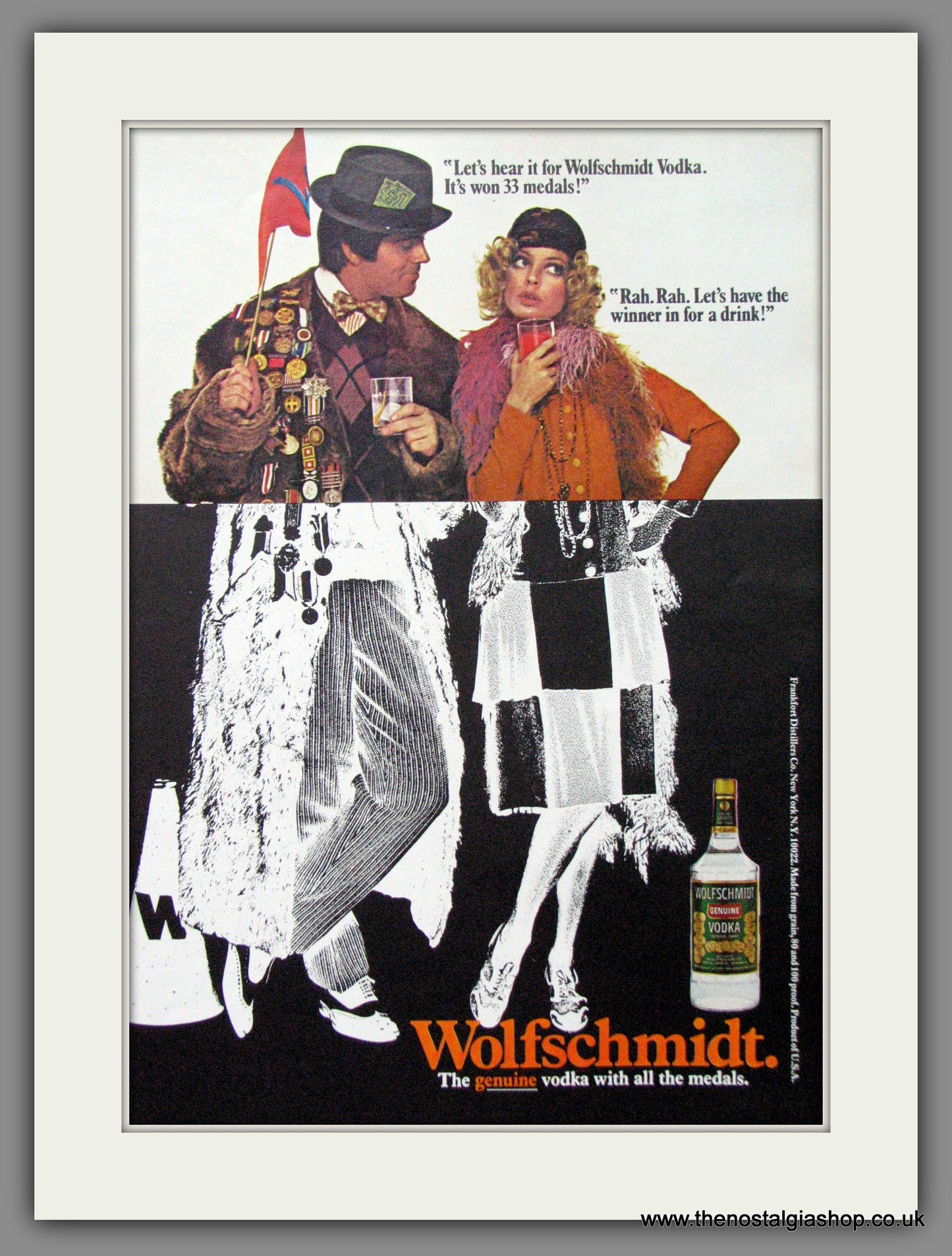 Wolfschmidt Vodka. Original Advert 1970 (ref AD51632)