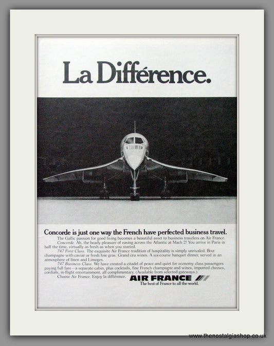 Concorde, Air France, La Difference. Original Advert 1979 (ref AD51712)