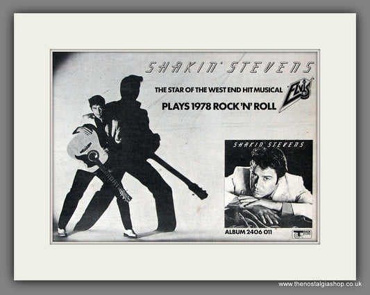 Shakin Stevens Elvis Musical. Original Vintage Advert 1978 (ref AD56406)