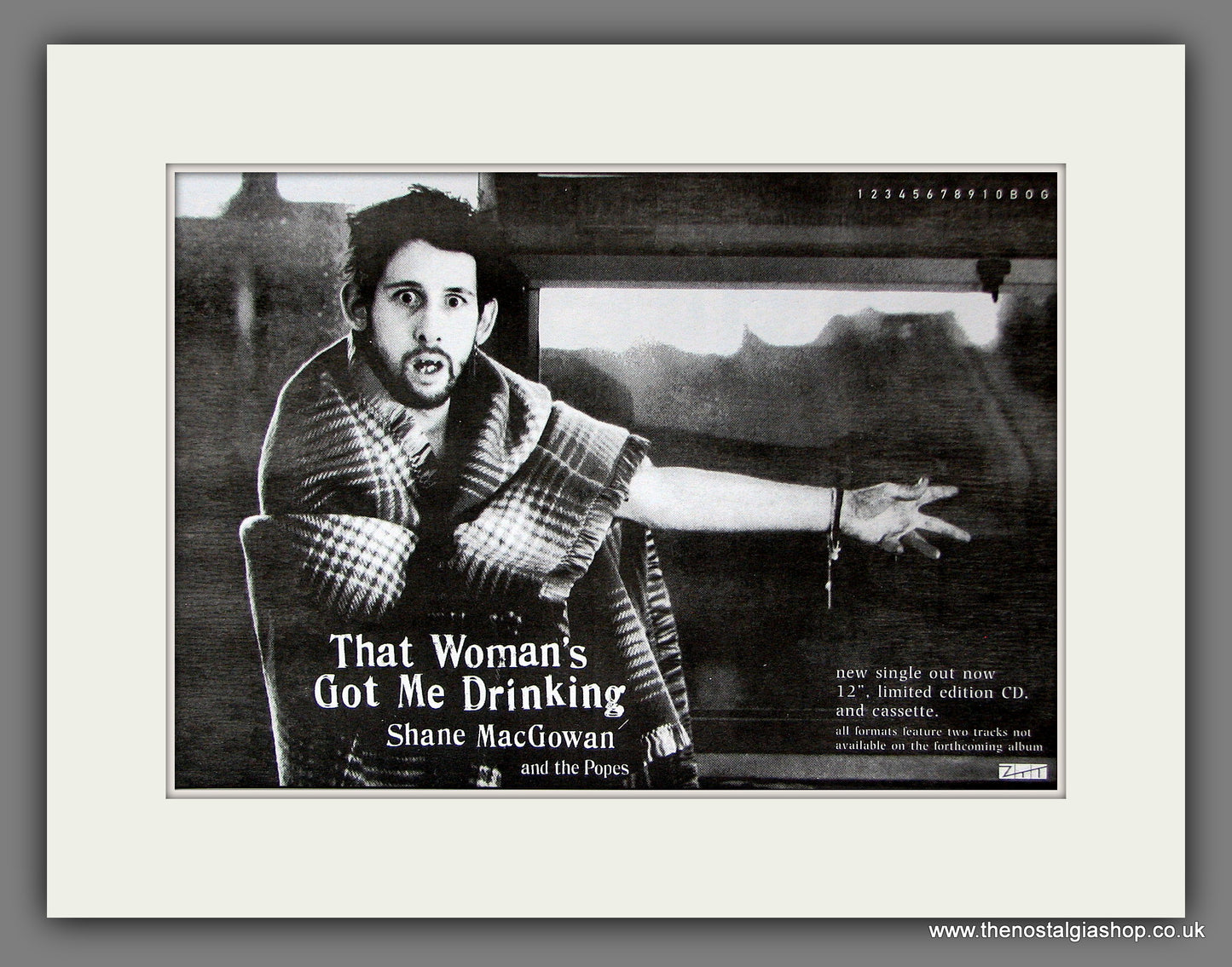 Shane MacGowan That Woman's Got Me Drinking. Original Vintage Advert 1994 (ref AD56410)