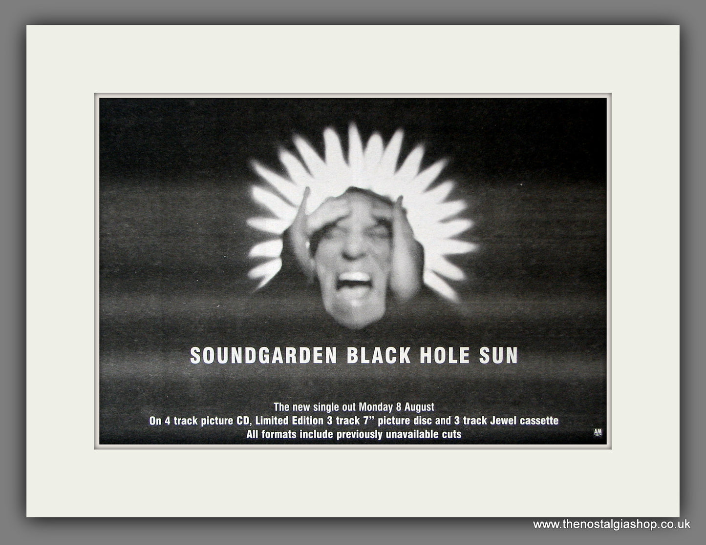 Soundgarden Black Hole Sun. Original Vintage Advert 1994 (ref AD56418)