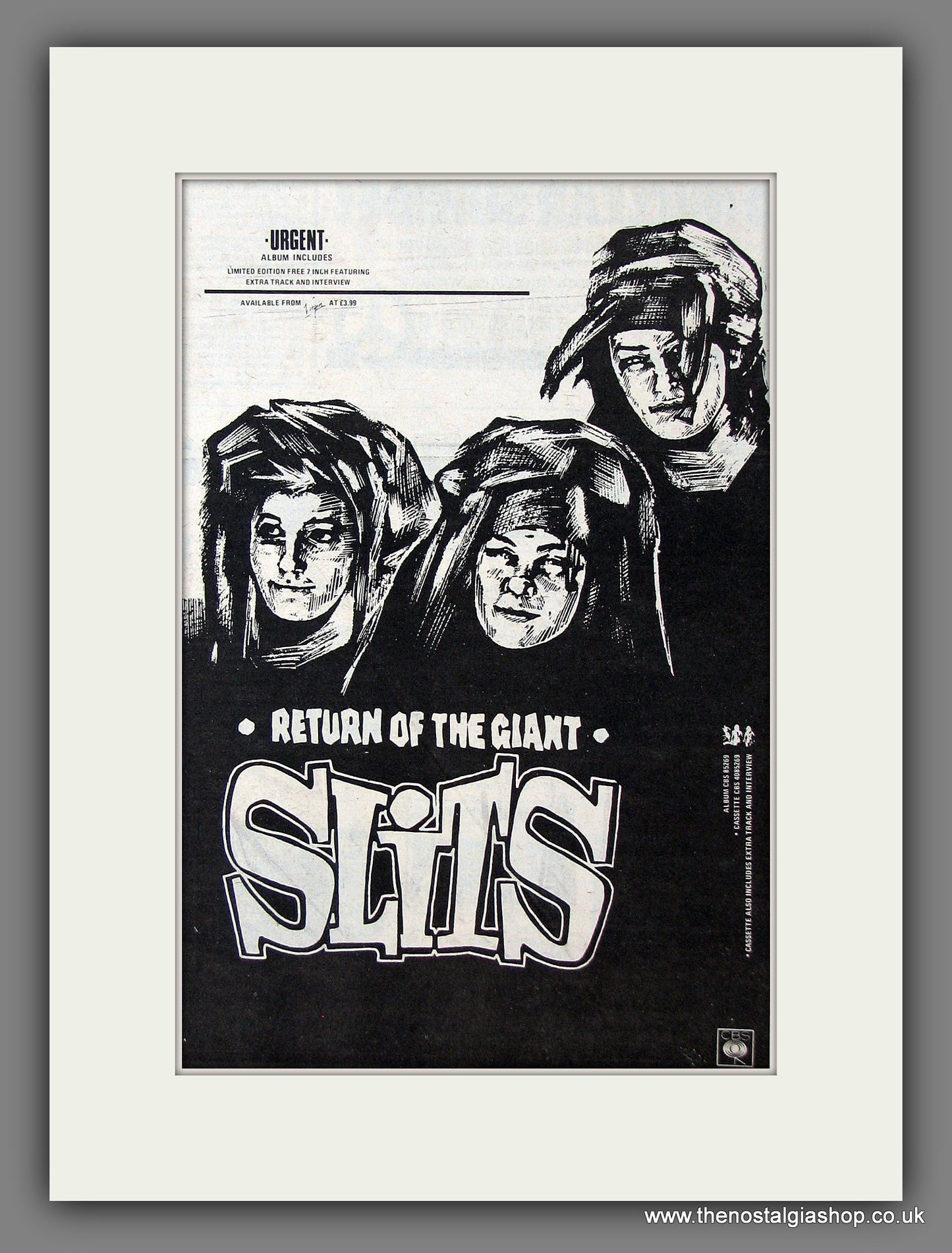 Slits Return Of The Giant. Original Vintage Advert 1981 (ref AD56422)