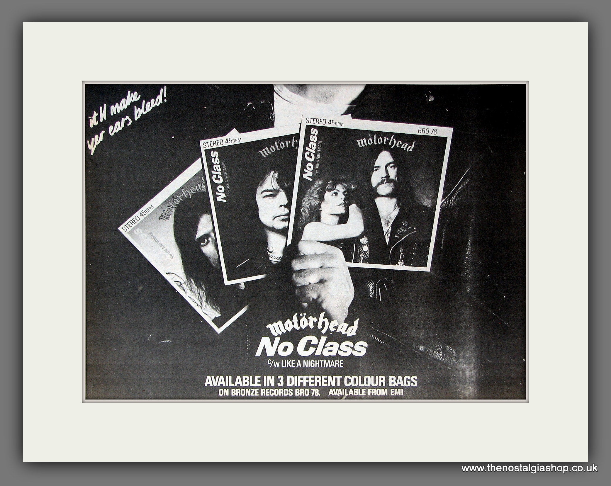 Motorhead No Class. Original Vintage Advert 1979 (ref AD56428) – The ...