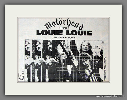 Motorhead Louie Louie. Original Vintage Advert 1978 (ref AD56430)