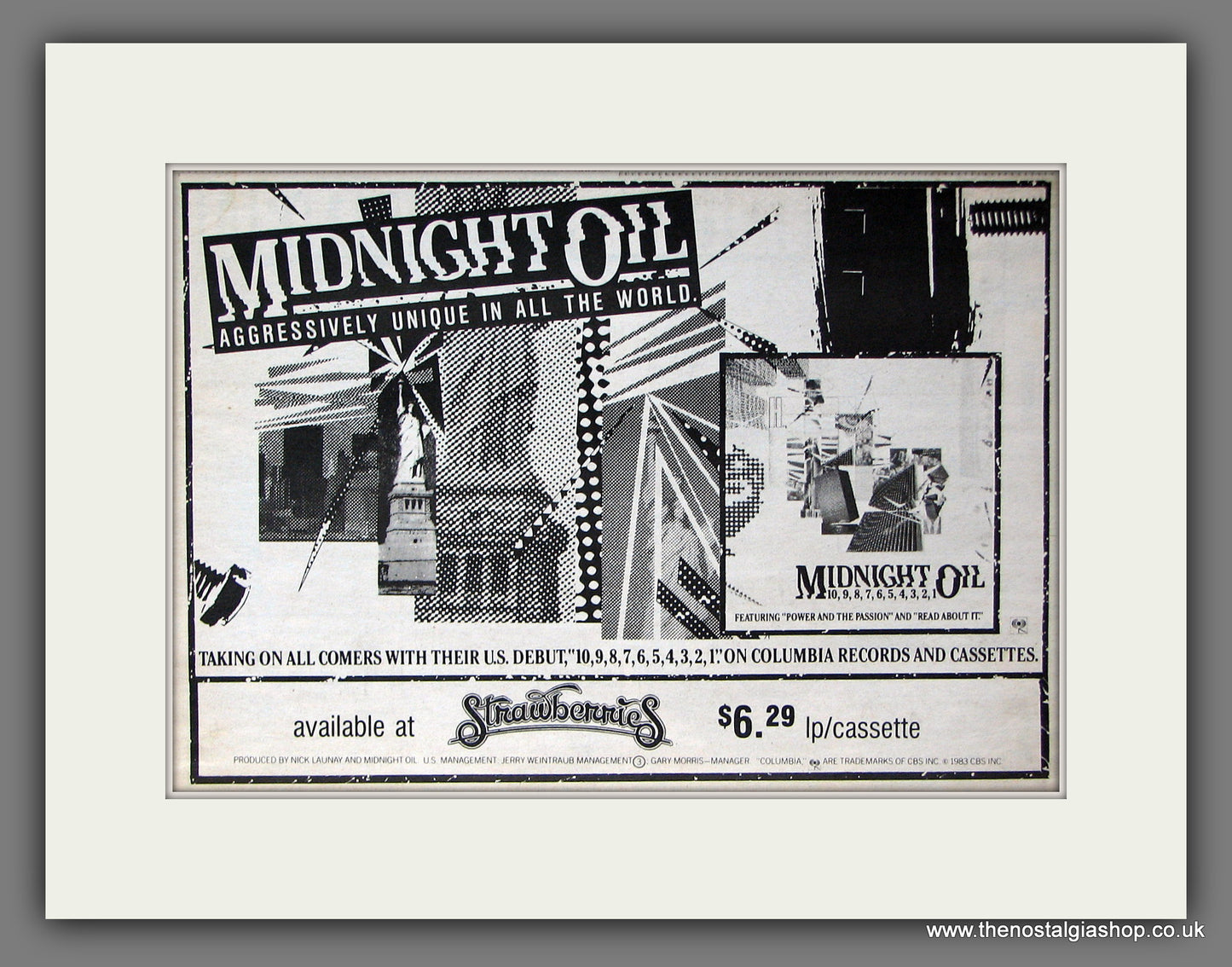 Midnight Oil Debut Album. Original Vintage Advert 1983 (ref AD56438)