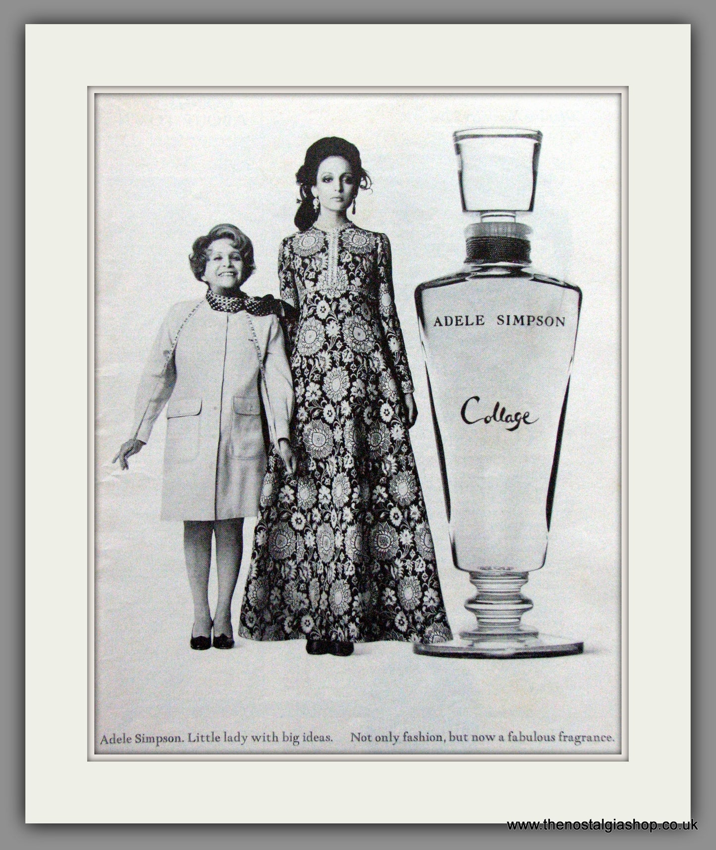 Adele Simpson, Collage Perfume. Original Advert 1969 (ref AD51689)