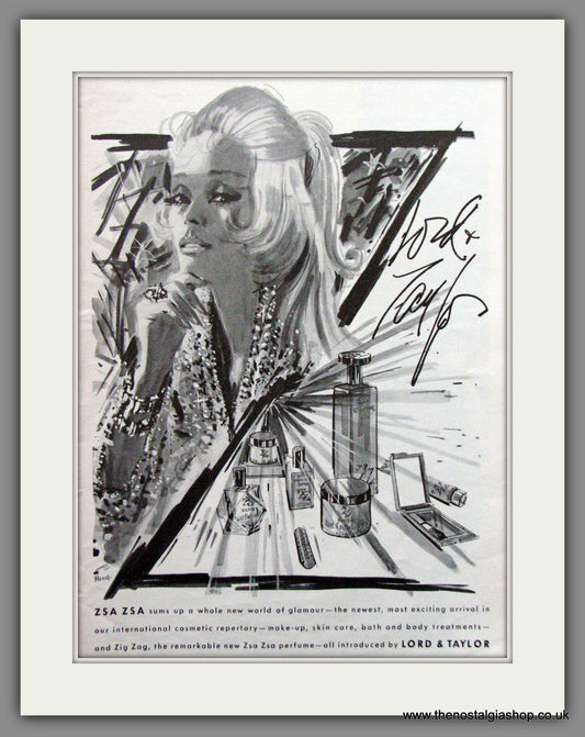 Zsa Zsa by Lord and Taylor. Perfume. Original Advert 1969 (ref AD51690)
