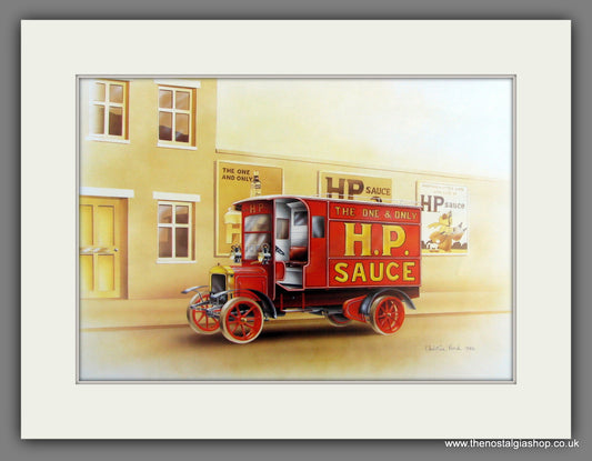 HP Sauce Van. Midland Vehicle Co. John Thornycroft.  Mounted print