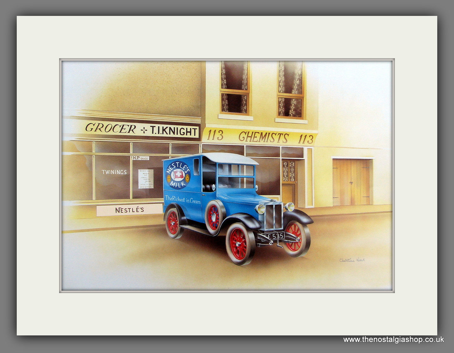 Nestle's Milk Van. 1927 Clement Talbot. Mounted print