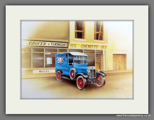 Nestle's Milk Van. 1927 Clement Talbot. Mounted print