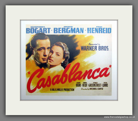 Casablanca. Humphrey Bogart. Reproduction Advert (ref PR13451)