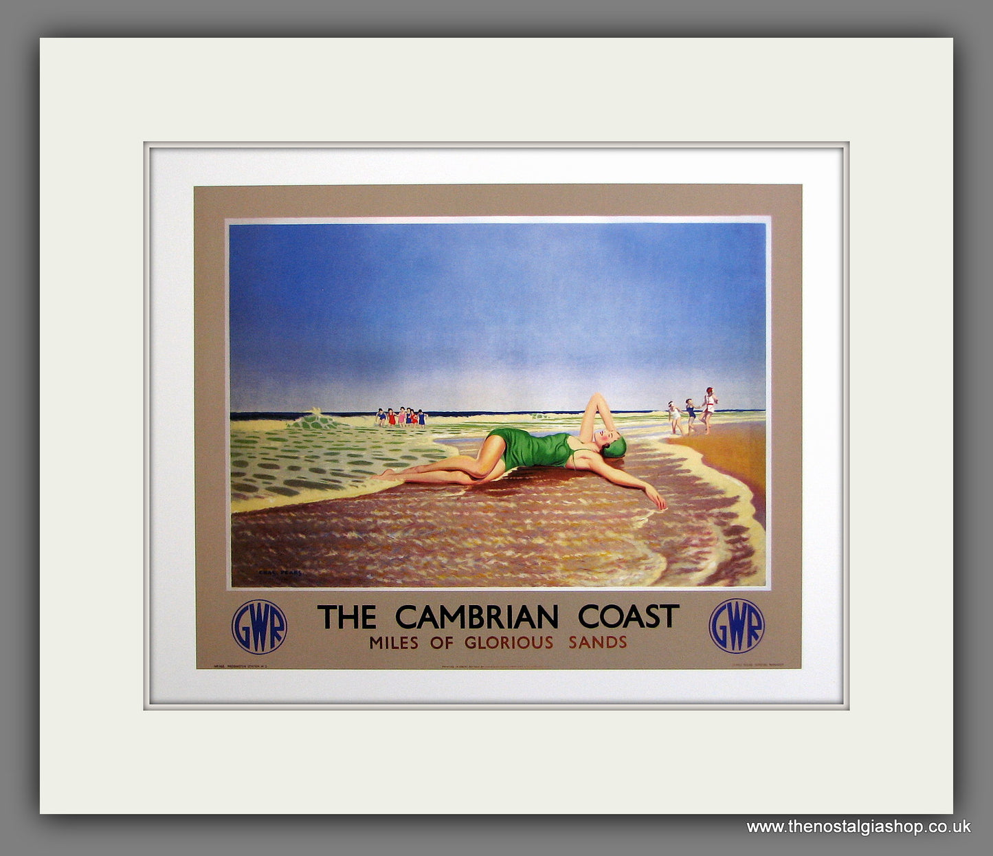 Cambrian Coast. Railway Travel Advert. (Reproduction). Mounted Print.