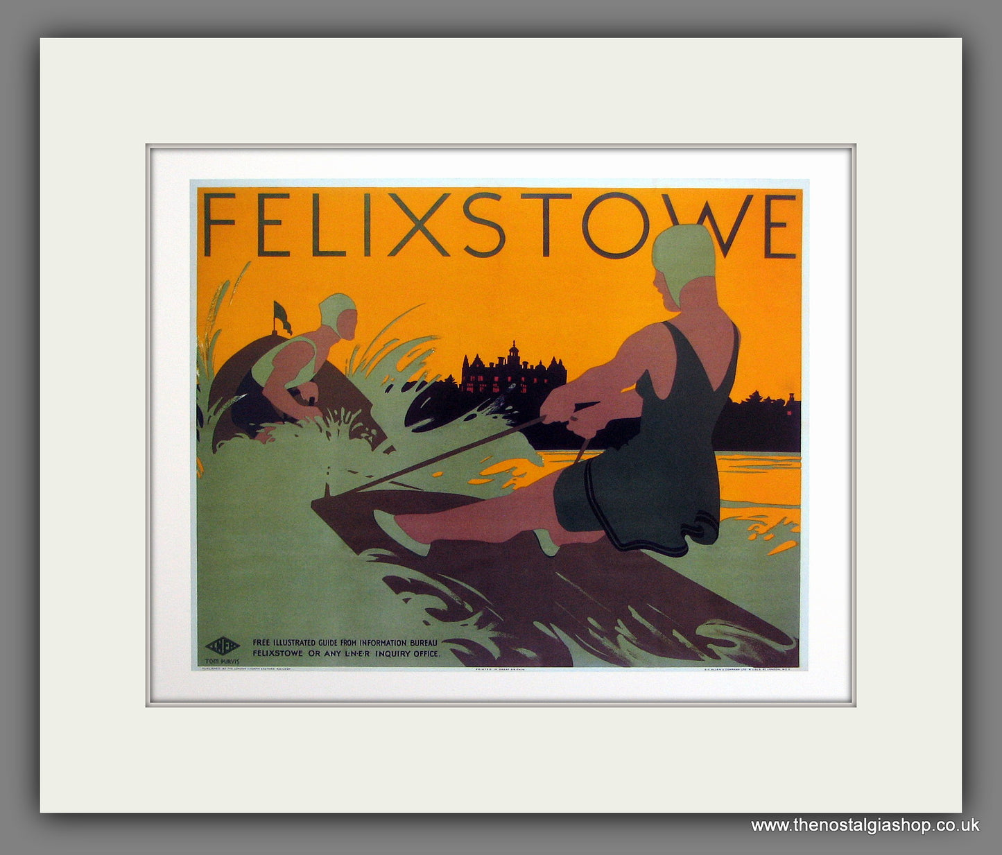 Felixstowe. Railway Travel Advert. (Reproduction). Mounted Print.