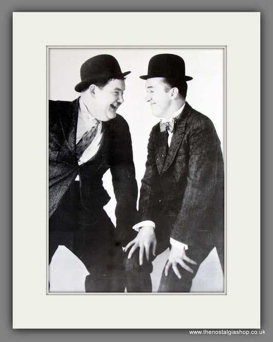 Laurel and Hardy. Mounted Print.