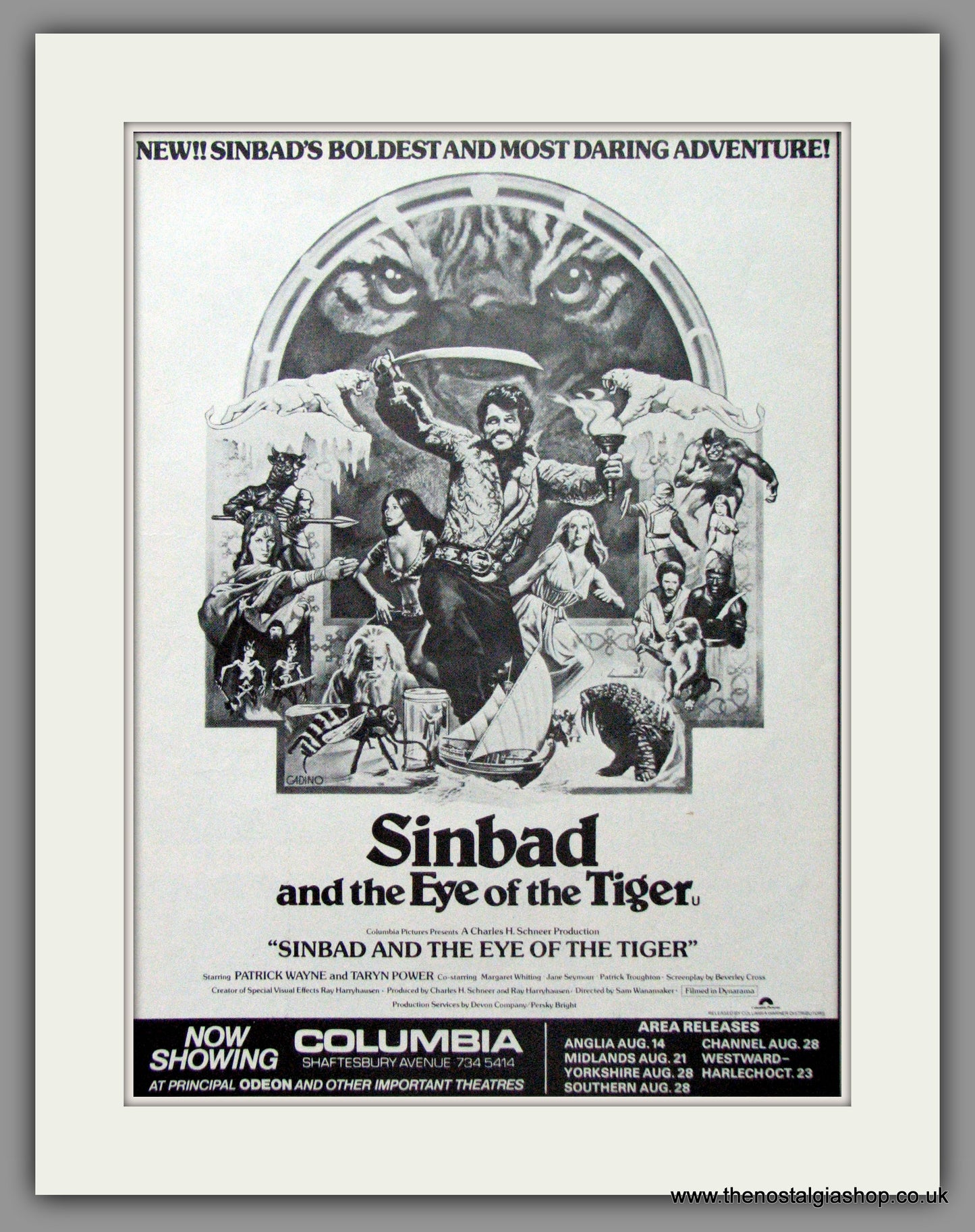 Sinbad And The Eye Of The Tiger. Original Advert 1977 (ref AD51824)