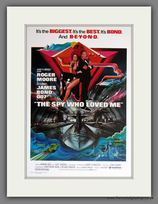 James Bond. The Spy Who Loved Me. Roger Moore. Reproduction Mounted Advert