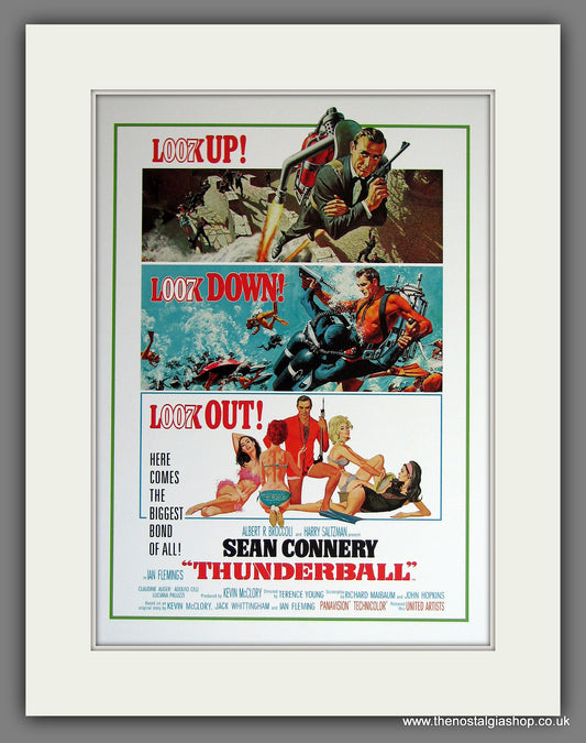 James Bond. Thunderball. Sean Connery. Reproduction Mounted Advert