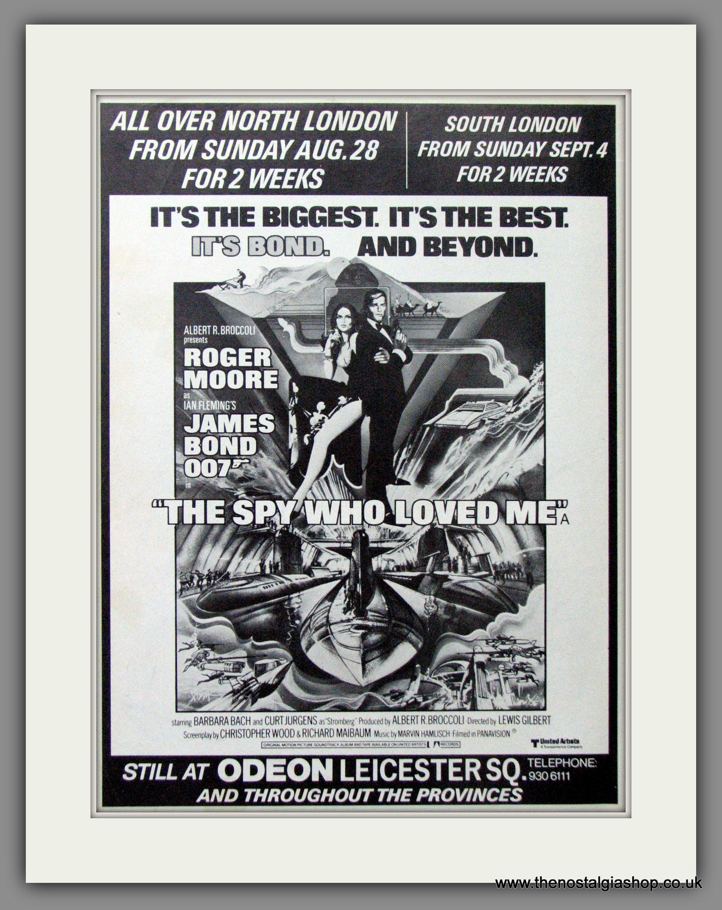 James Bond. The Spy Who Loved Me. Original Advert 1977 (ref AD51822)
