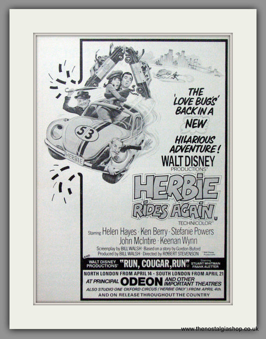 Herbie Rides Again 1974 Original advert (ref AD51827)