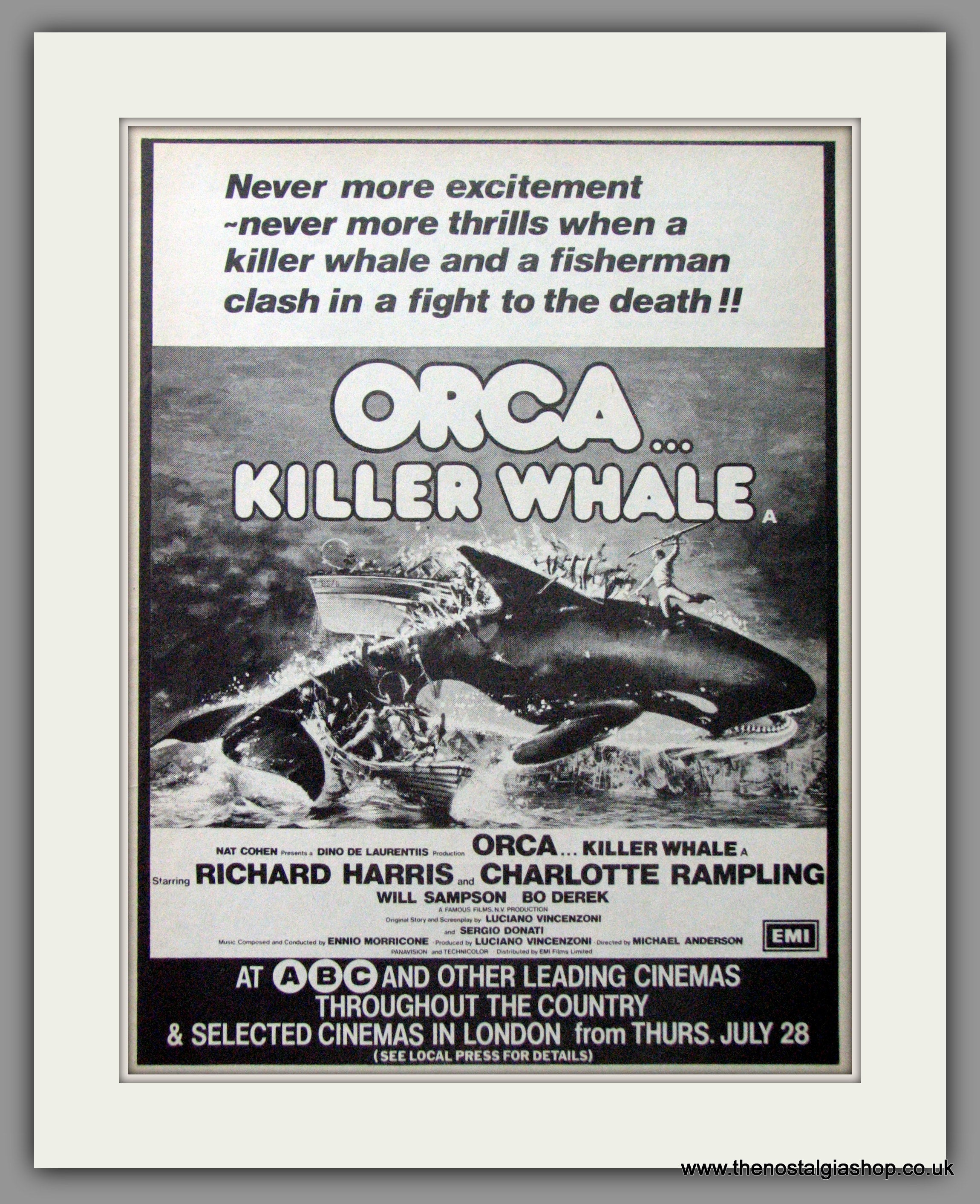 Orca...Killer Whale Original Advert 1977(ref AD518) – The Nostalgia Shop