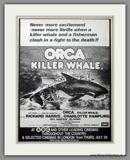 Orca...Killer Whale Original Advert 1977(ref AD518)