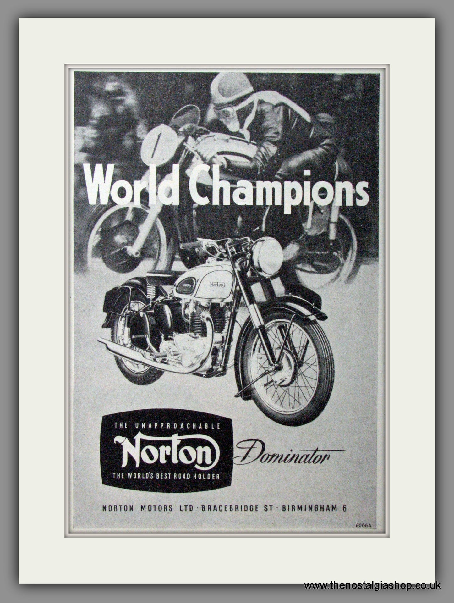 Norton Dominator. Original Advert 1952  (ref AD51912)
