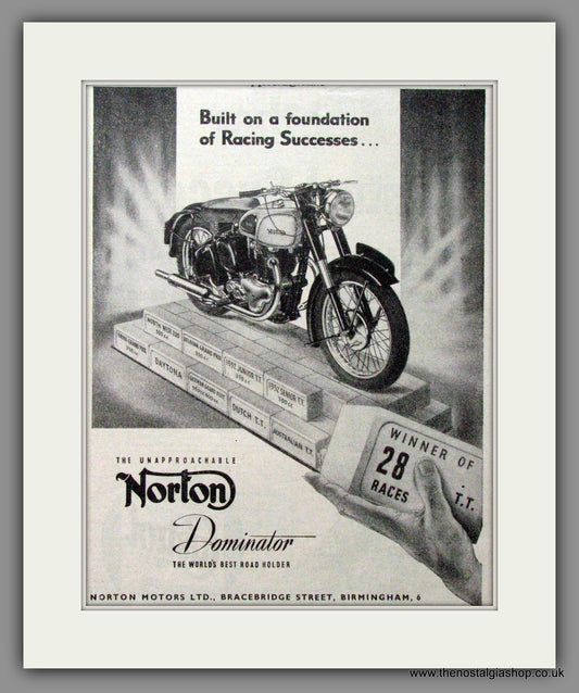 Norton Dominator. Original Advert 1952  (ref AD51913)